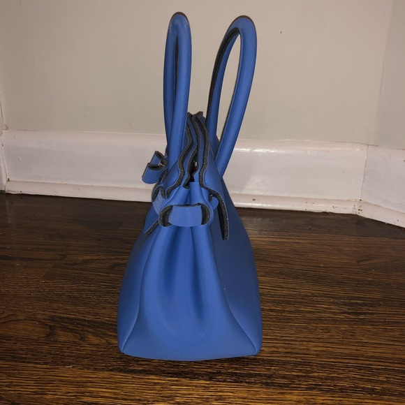 Save My Bag Blue Neoprene Petite Miss Handbag - Picture 9 of 13